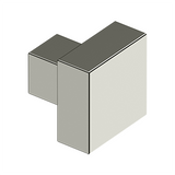 MODERN SQUARE KNOB, 1-1/4" x 1-1/4", SOLID BRASS