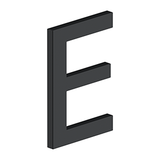 4" LETTER E, E SERIES WITH RISERS, STAINLESS STEEL