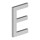 4" LETTER E, E SERIES WITH RISERS, STAINLESS STEEL