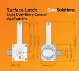 CodeLocks CL160 MECHANICAL Surface Latch, Quick Code, Silver Grey