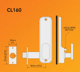 CodeLocks CL160 MECHANICAL Mortice Latch Quick Code Silver Grey HRB