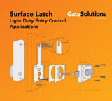 CodeLocks CL400 & CL405 Marine Surface Latch, PVD Polished Brass