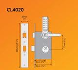 CodeLocks CL4000 ELECTRONIC Anti-Panic Mortice Lock D/Cyl PVD P/Brass