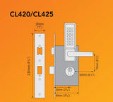 CodeLocks CL420 & CL425 Marine Grade Mortice Lock with Double Cylinder, Black
