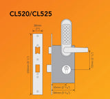 CodeLocks CL520 MECHANICAL with Anti-Panic Mort.Lock D/Cyl PVD P/Brass, Stainless Steel