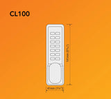 CodeLocks CL100 MECHANICAL Surface Bolt Silver Grey HRB