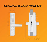 CodeLocks CL470 & CL475 Narrow Stile, Euro Cylinder,  Stainless Steel