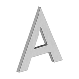 4" LETTER A, B SERIES WITH RISERS, STAINLESS STEEL