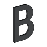 4" LETTER B, B SERIES WITH RISERS, STAINLESS STEEL