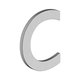 4" LETTER C, B SERIES WITH RISERS, STAINLESS STEEL