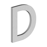 4" LETTER D, B SERIES WITH RISERS, STAINLESS STEEL