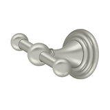 Double Robe Hook, 98C Series, Solid Brass