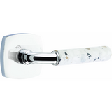 Emtek 5306  Select Brass Lever Handle With Stem And Urban Modern Rosette Dummy, Pair