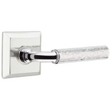 Emtek 8035 Select Brass Lever Handle With Stem And Quincy Rosette Dummy, Pair