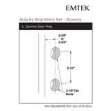 Emtek 455727 Ridgemont Grip by Grip Entrance Handleset - Sandcast Bronze Tubular - Dummy