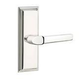 Emtek 8235 Wilshire 7" Non-Keyed Sideplate Lockset, Privacy - Brass Tubular