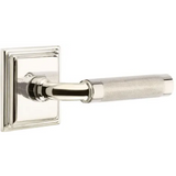Emtek 8561  Select Brass Lever Handle With Stem And Wilshire Rosette Dummy, Pair