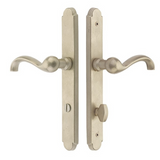 Emtek 4243 STRETTO Narrow Trim Lockset, 1-1/2" x 11" Arched Non-Keyed, Brass Tubular, Privacy