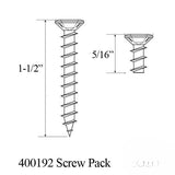 SCREW, TRILENNIUM 3-POINT LOCK INSTALLATION, 5/16" & 1-1/2" 14 PACK STAINLESS STEEL 400192