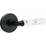 Emtek 5109 Select Brass Lever Handle With Stem And Disk Rosette Passage Set