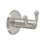 Double Robe Hook, D Series, Solid Brass