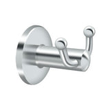 Double Robe Hook, D Series, Solid Brass