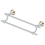 24" Double Towel Bar, KH Series, Solid Brass