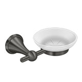 Soap Dish with Frosted Glass, KH Series, Solid Brass