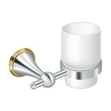 Tumbler Set with Frosted Glass, KH Series, Solid Brass