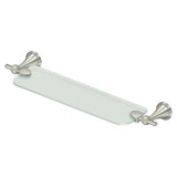 20" Frosted Glass Shelf, KH Series, Solid Brass