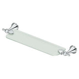 20" Frosted Glass Shelf, KH Series, Solid Brass