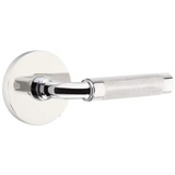 Emtek 5109 Select Brass Lever Handle With Stem And Disk Rosette Passage Set