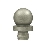 Ball Tip Finial, Distressed, Solid Brass, US10WL