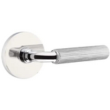 Emtek  5109 Select Brass Lever Handle With Stem And Disk Rosette Passage Set