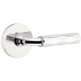 Emtek  5109 Select Brass Lever Handle With Stem And Disk Rosette Passage Set