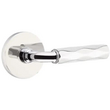 Emtek 5109 Select Brass Lever Handle With Stem And Disk Rosette Passage Set
