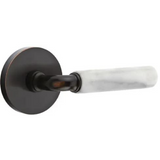 Emtek 5109 Select Brass Lever Handle With Stem And Disk Rosette Passage Set