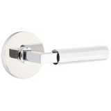 Emtek 5109 Select Brass Lever Handle With Stem And Disk Rosette Passage Set