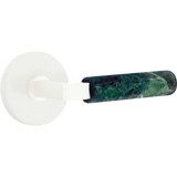 Emtek 5209 Select Brass Lever Handle With Stem And Disk Rosette Privacy Set