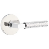 Emtek 5059 Select Brass Lever Handle With Stem And Disk Rosette Dummy, Pair