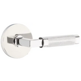 Emtek 5059 Select Brass Lever Handle With Stem And Disk Rosette Dummy, Pair