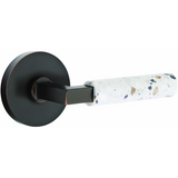 Emtek 5059 Select Brass Lever Handle With Stem And Disk Rosette Dummy, Pair