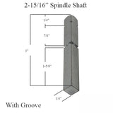 Hoppe HLS7 Spindle Shaft, 5/16 x 3" with Groove