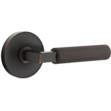 Emtek 5109 Select Brass Lever Handle With Stem And Disk Rosette Passage Set