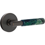 Emtek 5109 Select Brass Lever Handle With Stem And Disk Rosette Passage Set