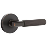 Emtek 5209 Select Brass Lever Handle With Stem And Disk Rosette Privacy Set