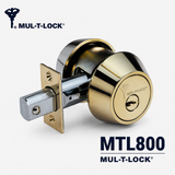 MUL-T-LOCK® MTL800 HERCULAR®
The Ultimate High-Security Double Cylinder Deadbolt
ANSI Grade 1 • UL 437 Listed • Restricted Key Control