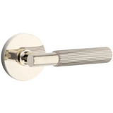 Emtek 5059 Select Brass Lever Handle With Stem And Disk Rosette Dummy, Pair