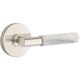 Emtek  5109 Select Brass Lever Handle With Stem And Disk Rosette Passage Set