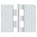 4"x4"x SQ x1/4" Radius Hinge, Unassembled, Steel